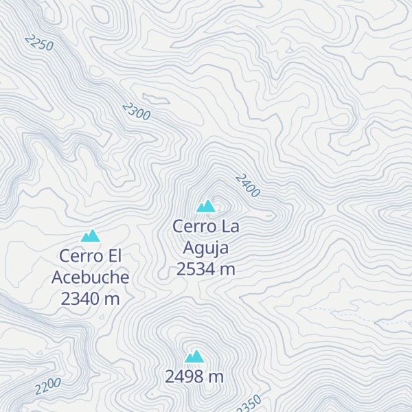 Map of Cerro La Aguja