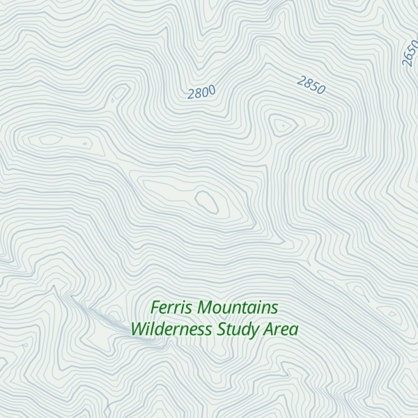 Map of Ferris Mountain East