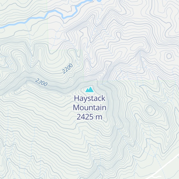Map of Haystack Mountain