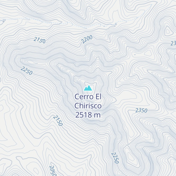 Map of Cerro El Chirisco