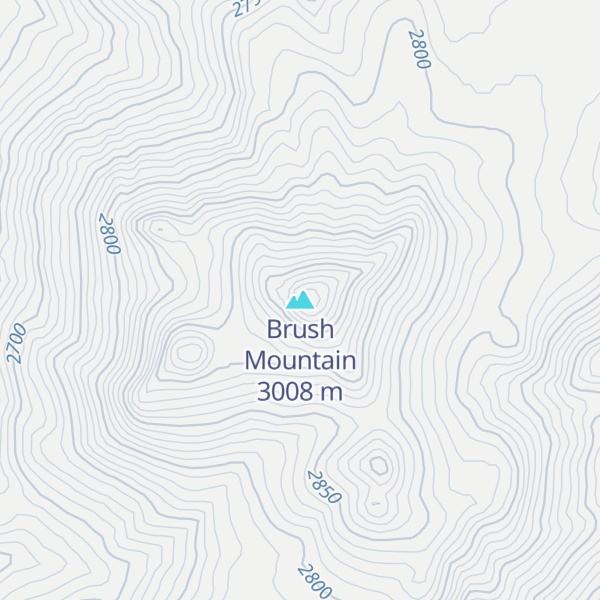 Map of Brush Mountain