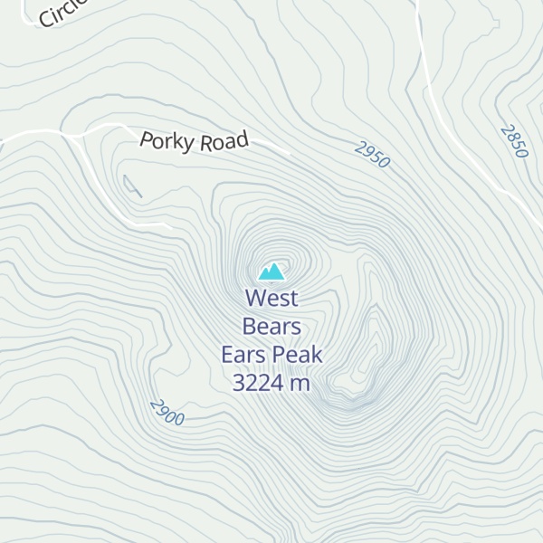 Map of West Bears Ears Peak