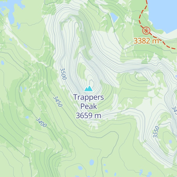 Map of Trappers Peak