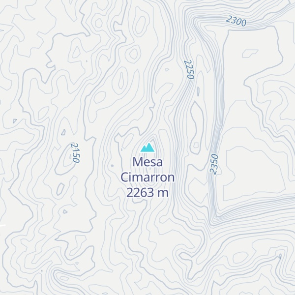 Map of Mesa Cimarron