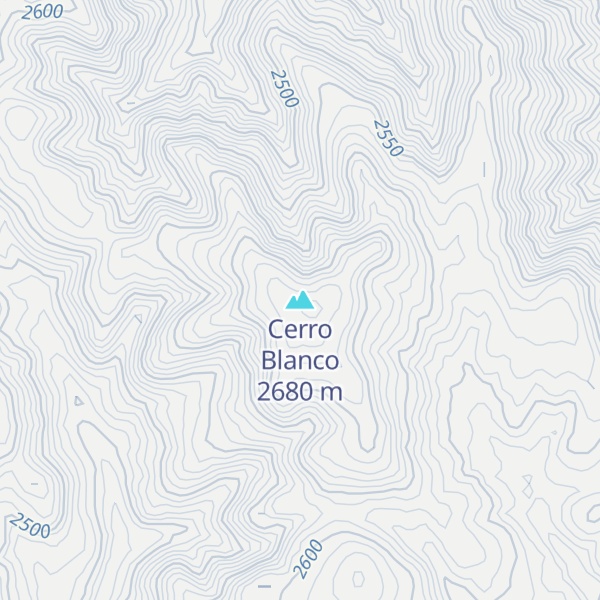 Map of Cerro Blanco