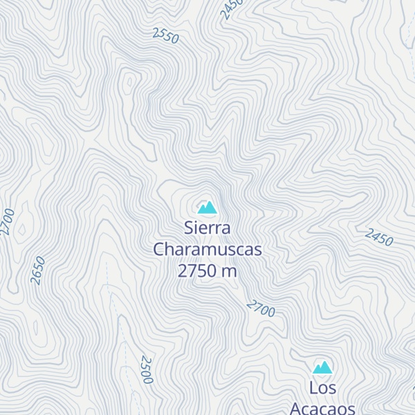 Map of Sierra Charamuscas