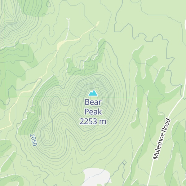 Map of Bear Peak