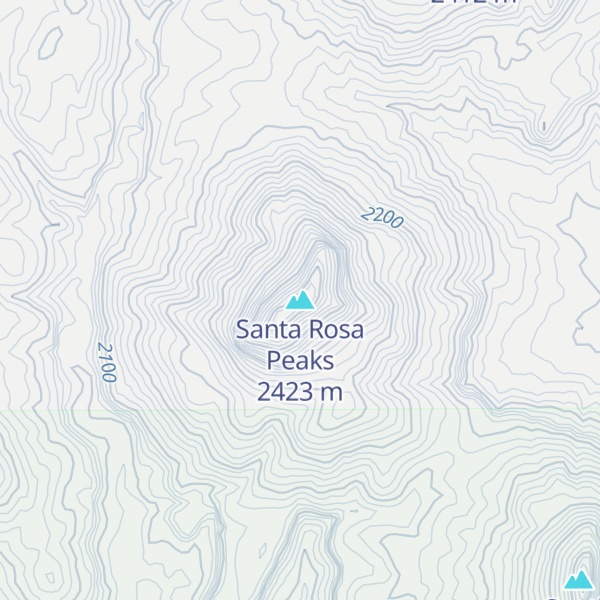 Map of Santa Rosa Peaks