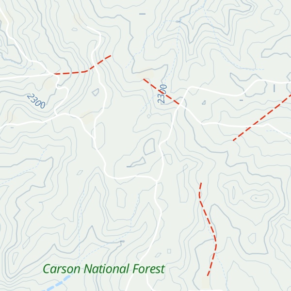 Map of Mestenas Peak