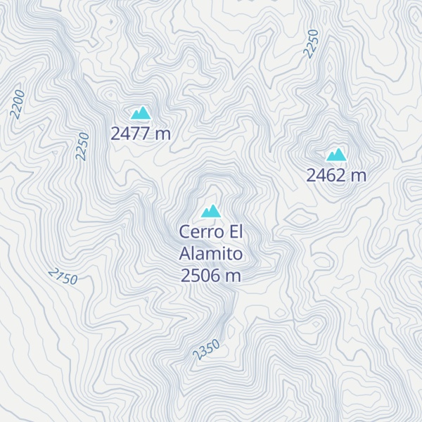 Map of Cerro El Alamito