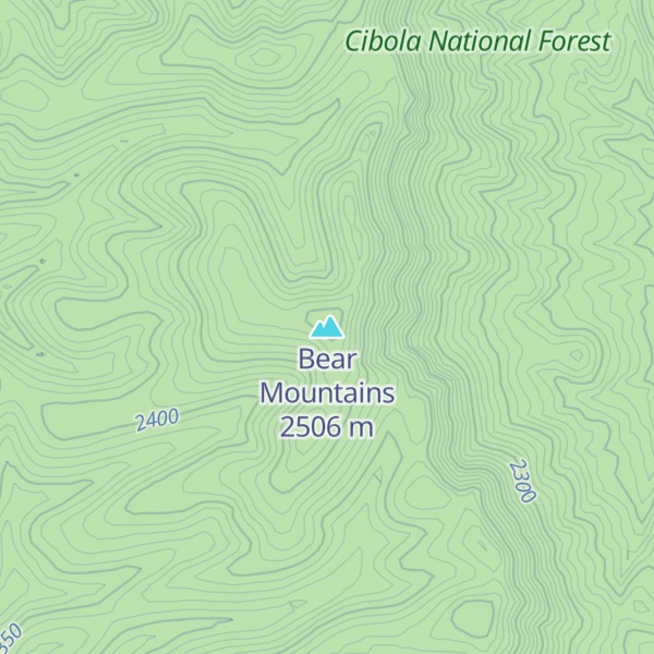 Map of Bear Mountains