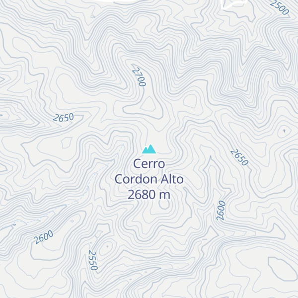 Map of Cerro Cordon Alto