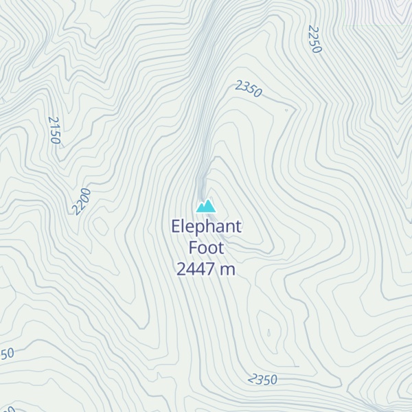 Map of Elephant Foot
