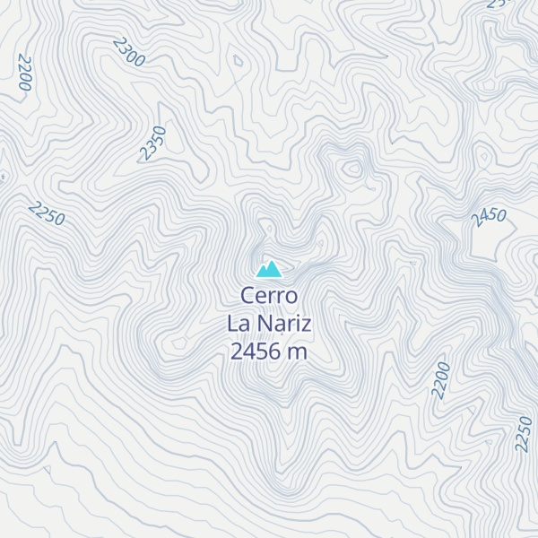 Map of Cerro La Nariz
