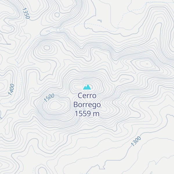 Map of Cerro Borrego