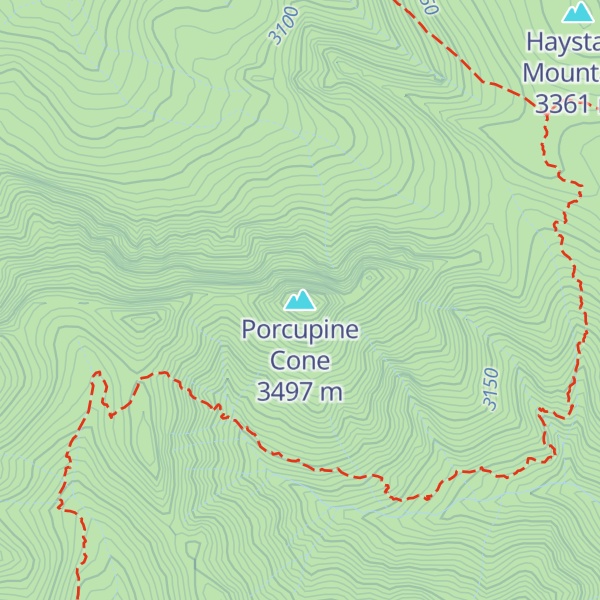 Map of Porcupine Cone