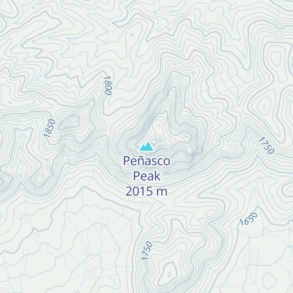 Map of Peñasco Peak