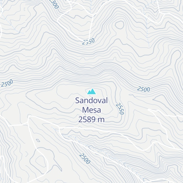 Map of Sandoval Mesa