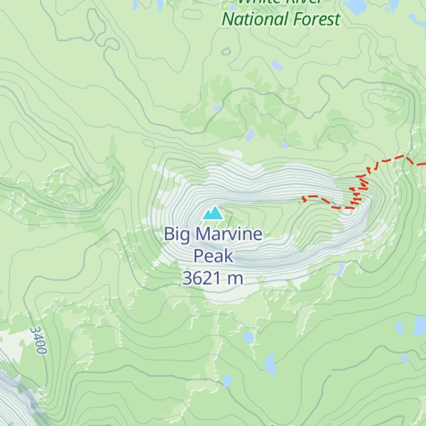 Map of Big Marvine Peak