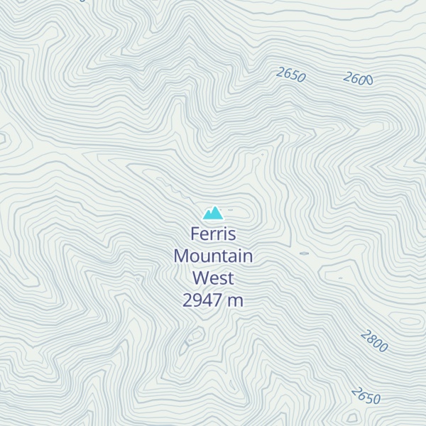 Map of Ferris Mountain West