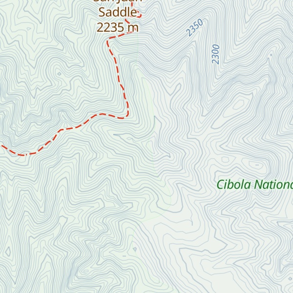 Map of Piñon Mountain