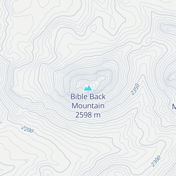 Map of Bible Back Mountain