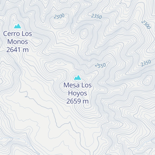 Map of Mesa Los Hoyos