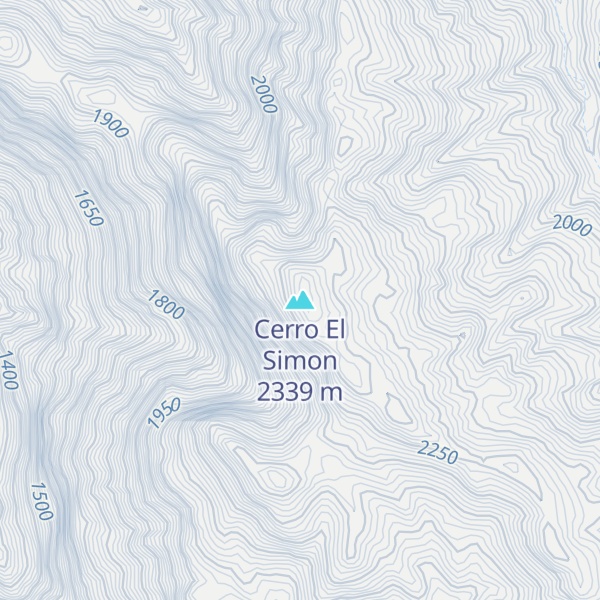 Map of Cerro El Simon