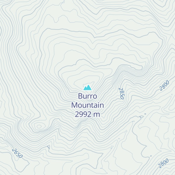 Map of Burro Mountain