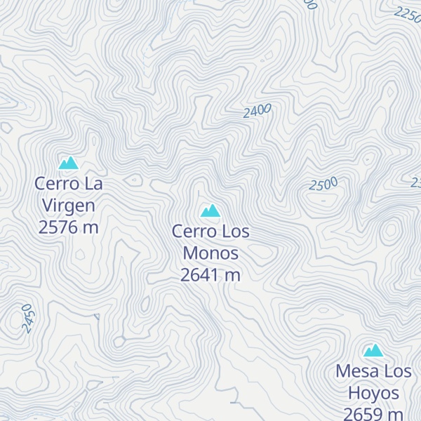 Map of Cerro Los Monos