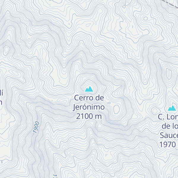 Map of Cerro de Jerónimo