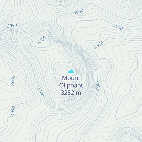 Map of Mount Oliphant