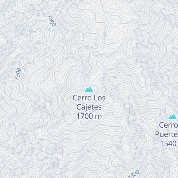 Map of Cerro Los Cajetes