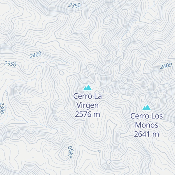 Map of Cerro La Virgen