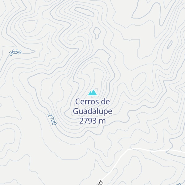 Map of Cerros de Guadalupe