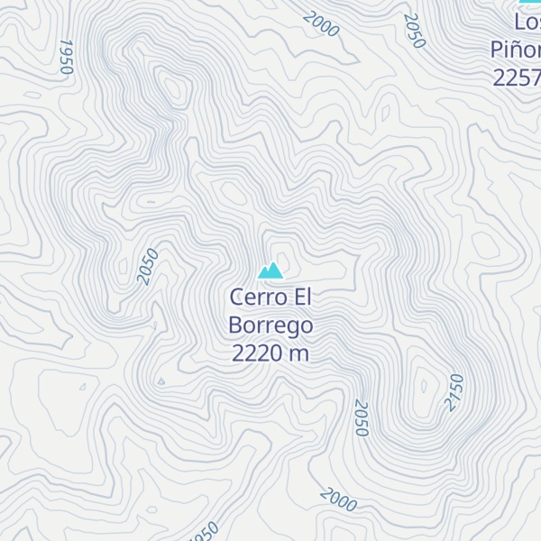 Map of Cerro El Borrego