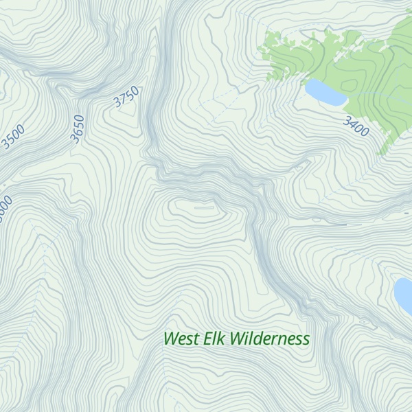 Map of Mount Gunnison