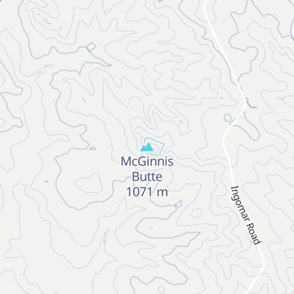 Map of McGinnis Butte
