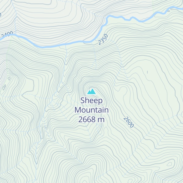 Map of Sheep Mountain
