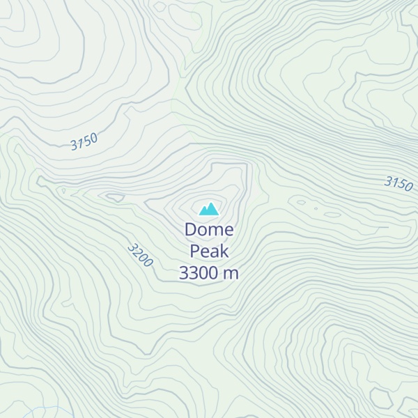 Map of Dome Peak