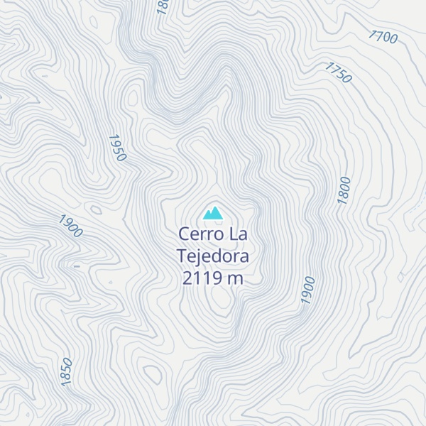Map of Cerro La Tejedora