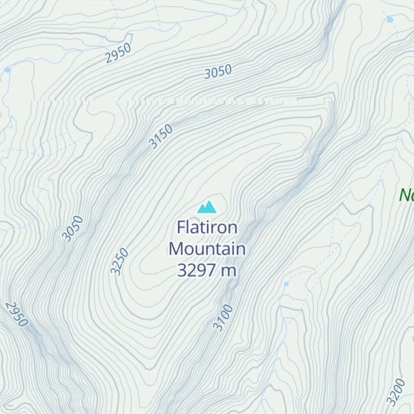 Map of Flatiron Mountain