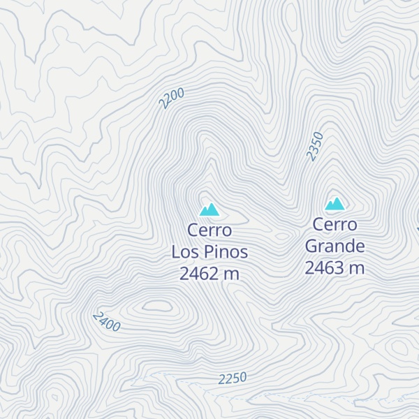 Map of Cerro Los Pinos