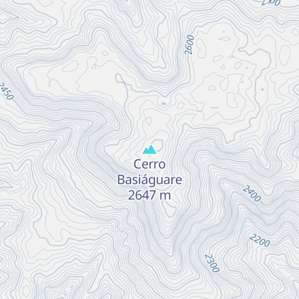 Map of Cerro Basiáguare