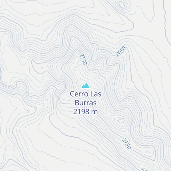 Map of Cerro Las Burras