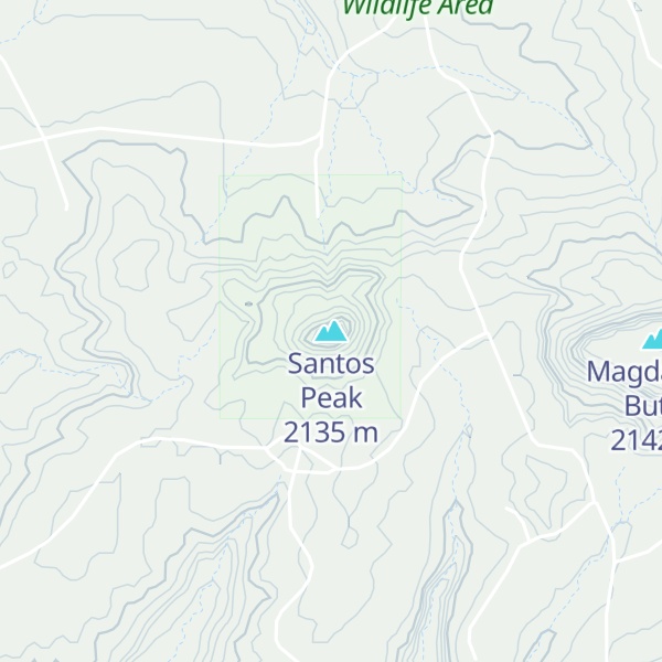 Map of Santos Peak