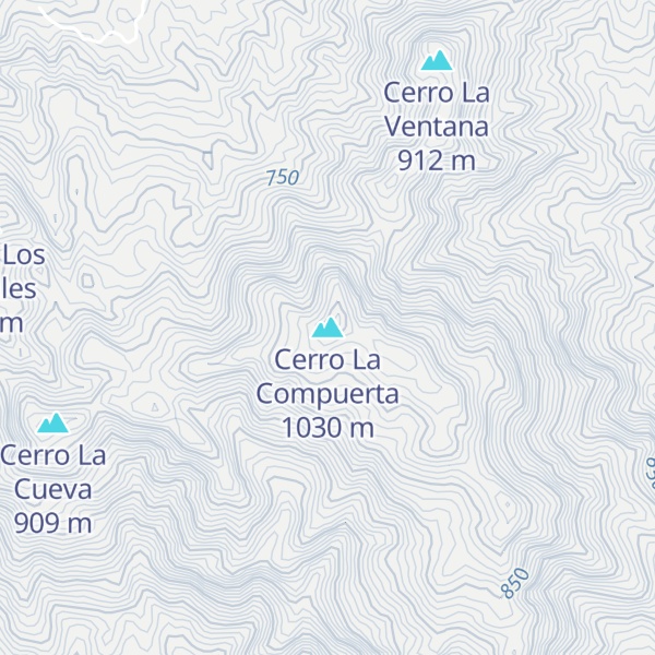 Map of Cerro La Compuerta