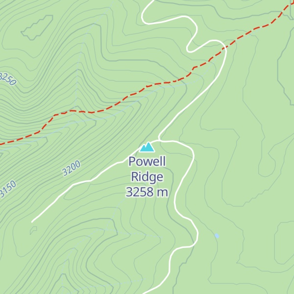 Map of Powell Ridge