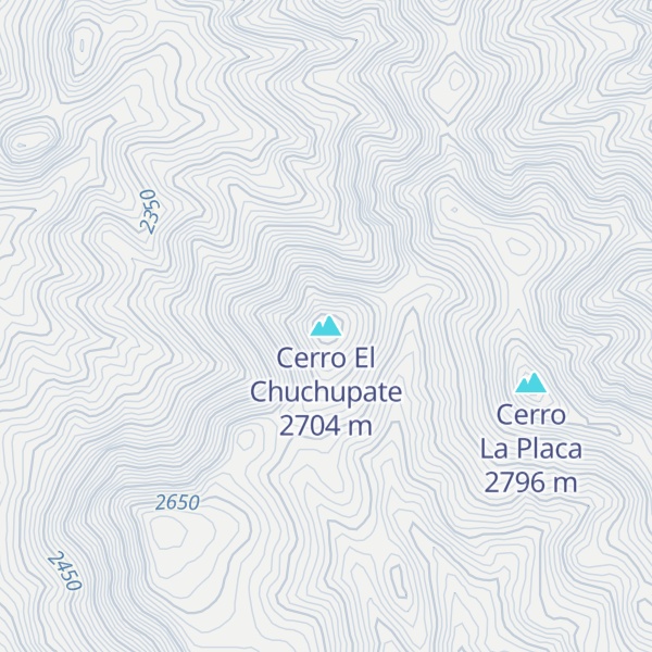 Map of Cerro El Chuchupate