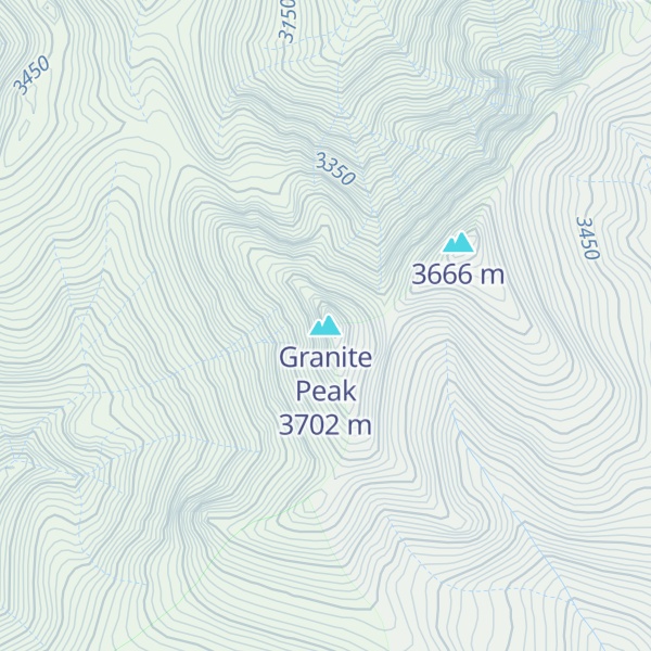 Map of Granite Peak